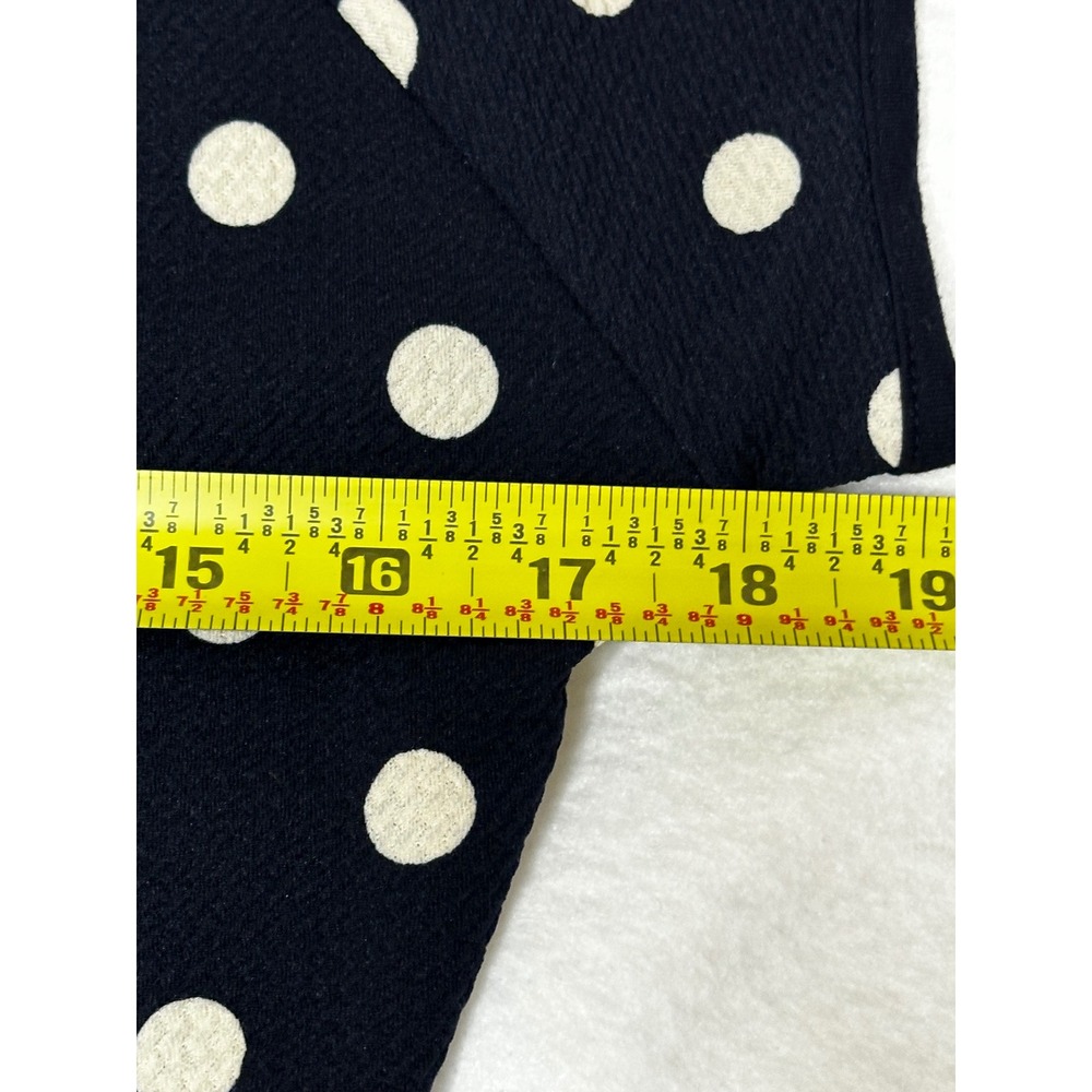 Polka Dot Dress Women Size M Navy Blue Skater Cutout Back Good - Picture 6 of 7